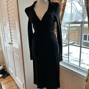 DVF long sleeve wrap dress size 4